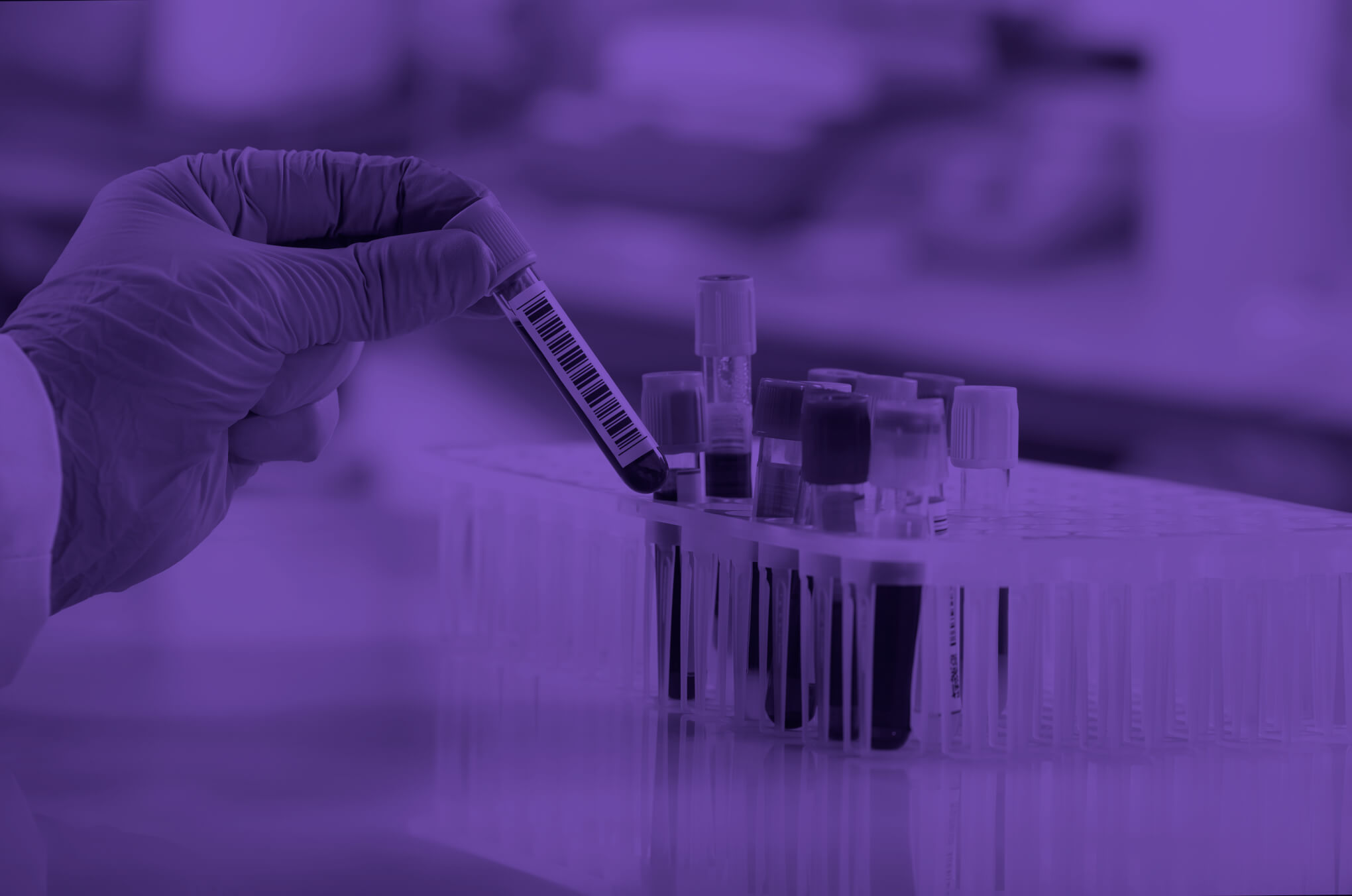 Background image of lab-based medical testing